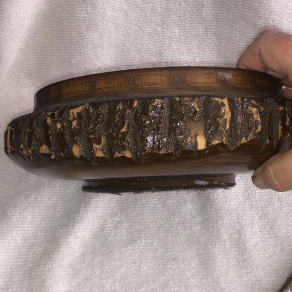 Vintage Live Edge Wood Nut Bowl - Picture 2 of 5